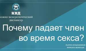 Почему во время секса падает член