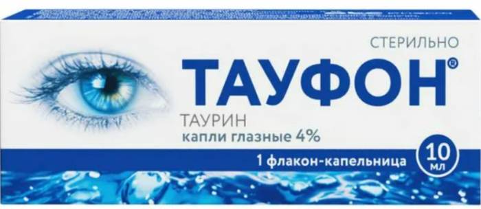 тауфон помогает облегчить дискомфорт и раздражение, связанные с сухостью глаз
